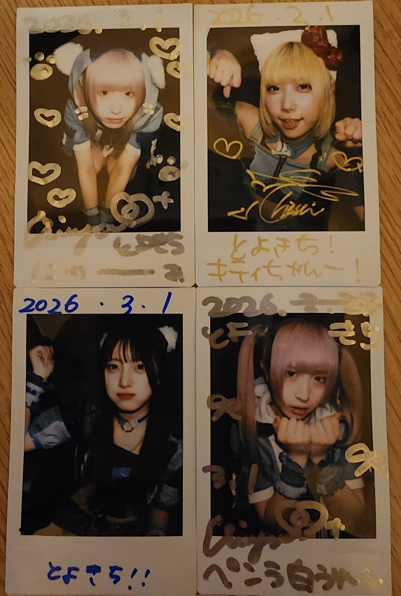 今日も良いLIVEでした🤗 知性ﾁｬﾝのチェキ見たら日付間違えてる