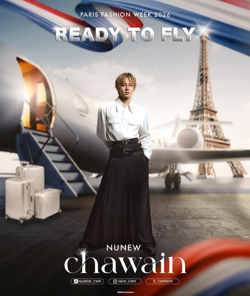 ᯓ˚ Ready to fly𓂃 Bonjour Paris 🇫🇷🪽
พร้อมส่งกำลังใจแบบบิ๊กเบิ้มให้น้องนุนิวแล้วค่ะ 

#ZeeNunewWithOffWhite
#OffWhite #OffWhiteFW26

✿/ #NuNew : <a href="/CwrNew/">NuNew</a> ˚𝜗𝜚.