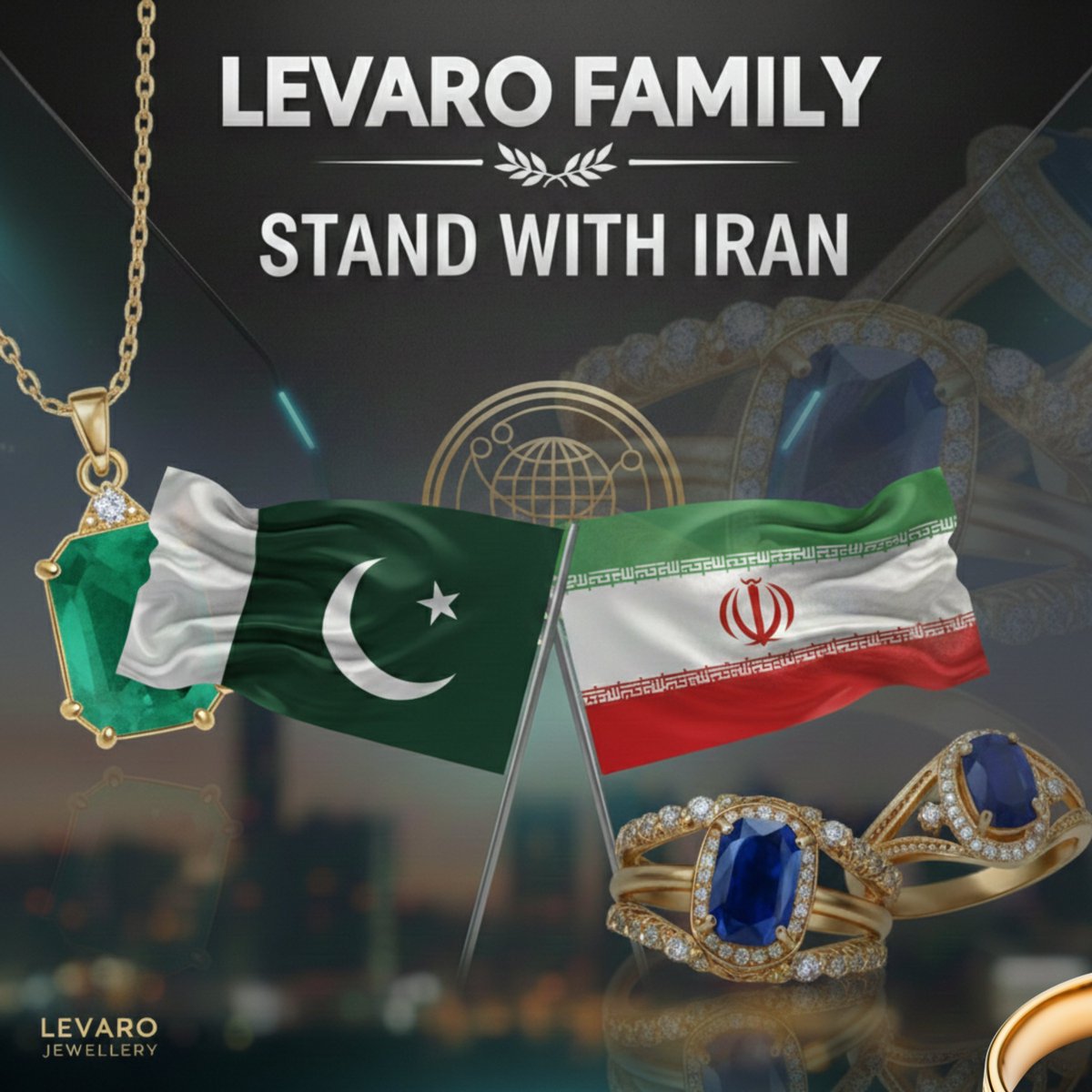 LevaroPk's tweet photo. The Levaro Family stands in heart and soul with Iran during this difficult time. Beyond borders, we are one. 🇵🇰🤝🇮🇷"#LevaroFamily #StandWithIran #Unity #ClassySolidarity #PakistanIran https://t.co/xlQ8z2Smd5