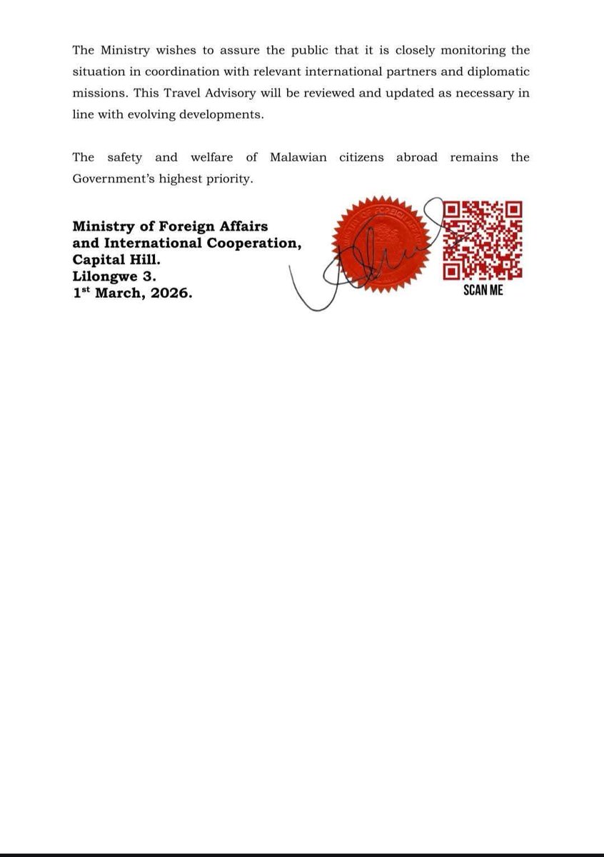 Malawi Government🇲🇼 tweet media