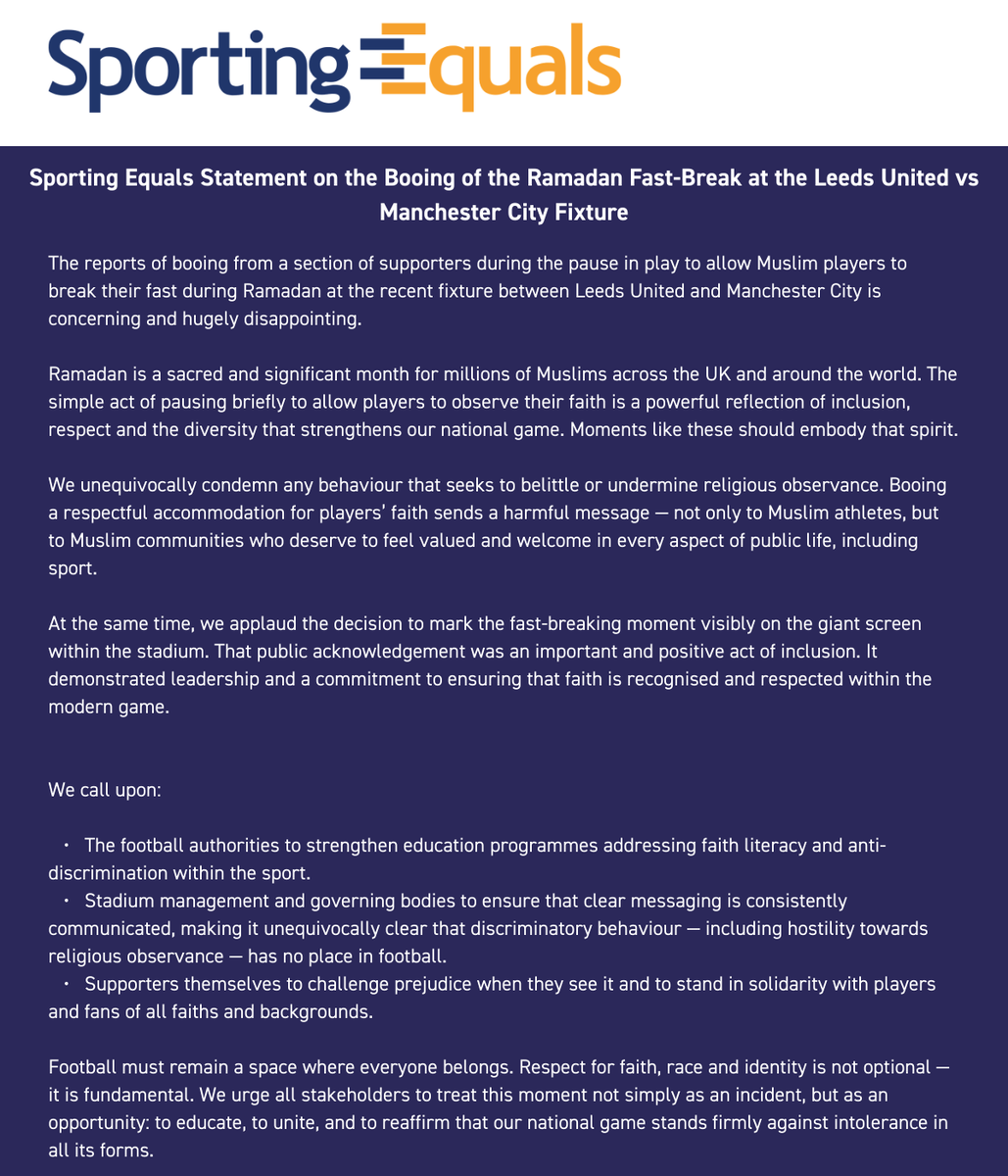 Sporting Equals tweet media