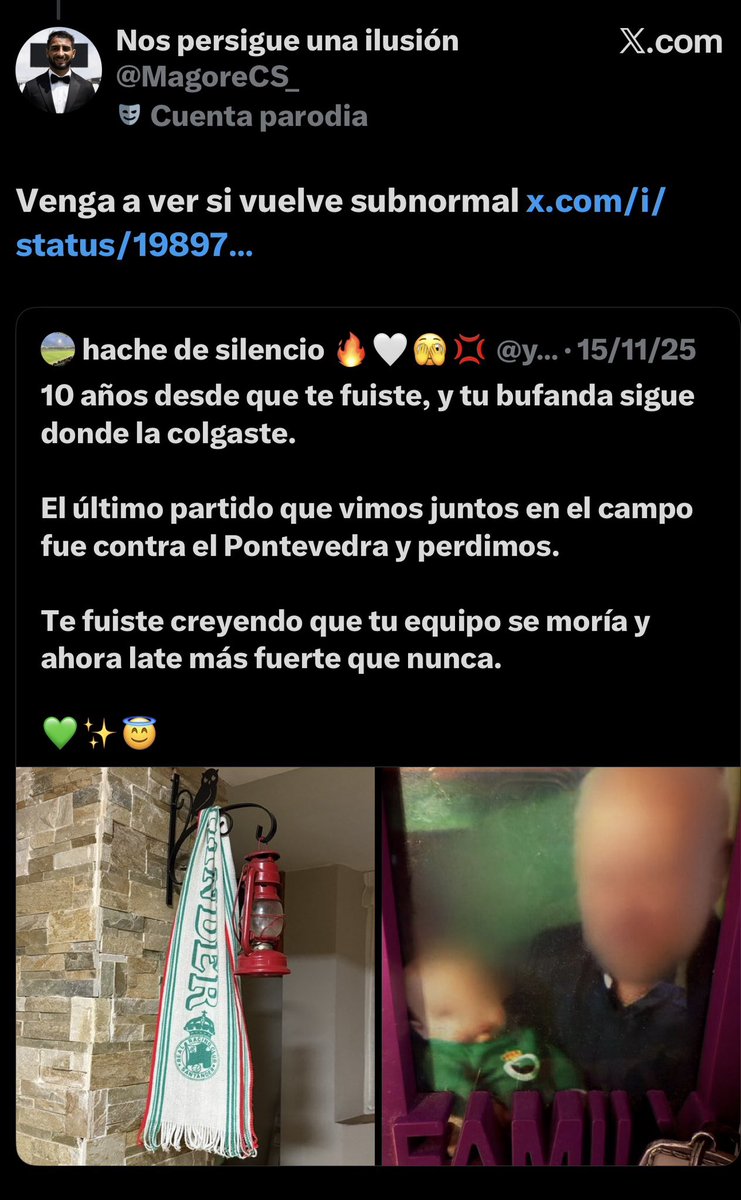 No me bloquees, cobarde de mierda, que que además de hijo de la gran puta eres un cagao. <a href="/MagoreCS_/">Nos persigue una ilusión</a>