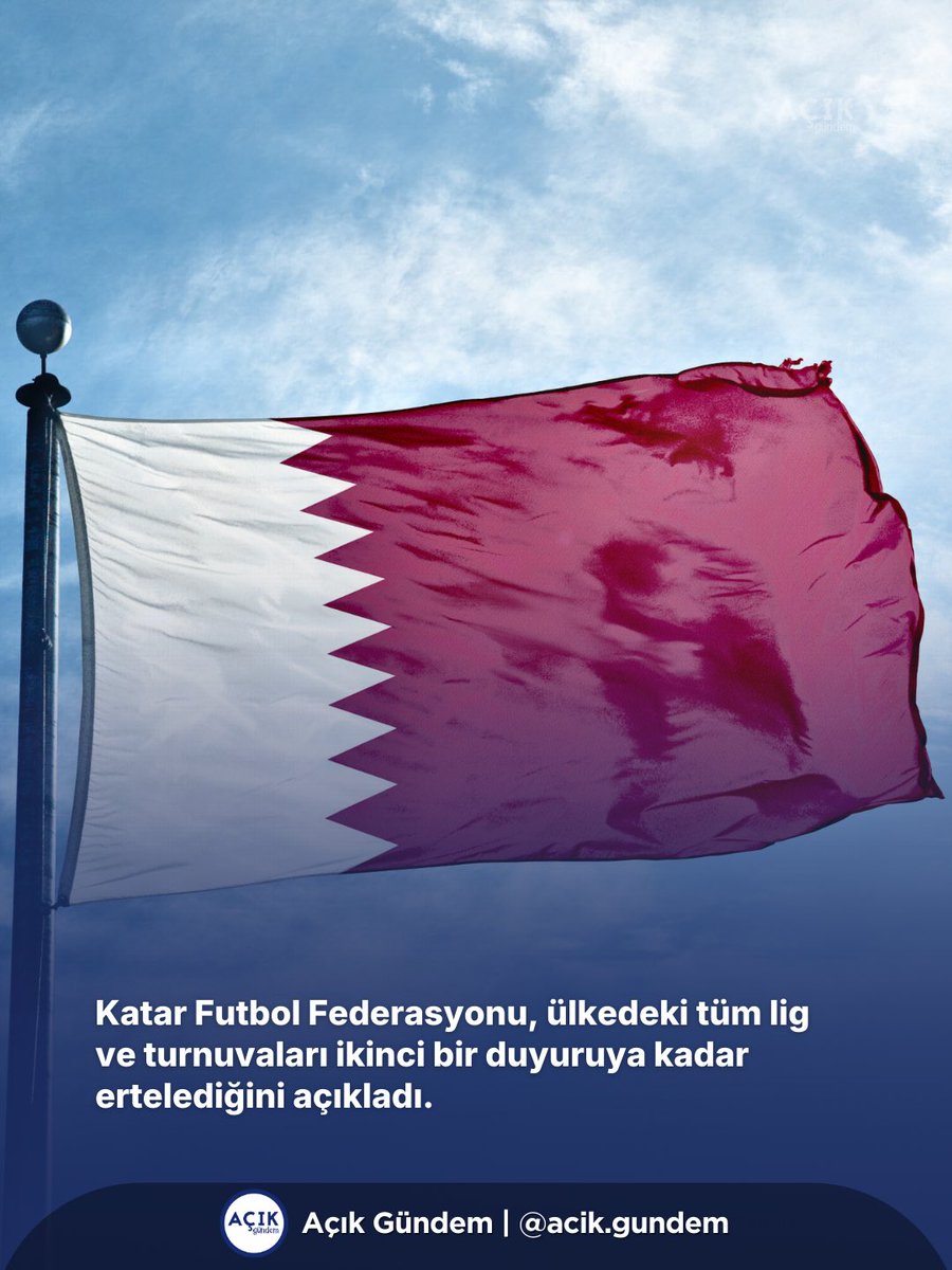 Katar Futbol Federasyonu, ülkedeki tüm lig ve turnuvaları ikinci bir duyuruya kadar ertelediğini açıkladı.