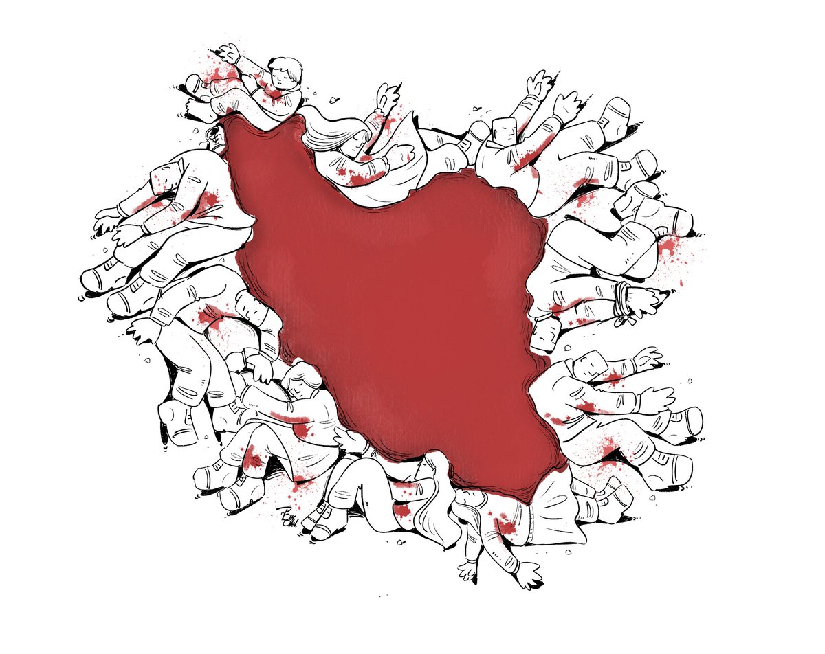 Alirezapakdelc1's tweet photo. به یاد یاران
که جسارت بیشتری از ما داشتند
حرف های ما را بلند تر فریاد زدند
و امروز کنار ما نیستند...🖤
(طرح جدیدم و میتونید به اشتراک بگذارید.)
Forty days have passed since the tragic events that took place in Iran. 
Cartoon by Alireza Pakdel 
#ایران #حمید_مهدوی #مشهد #Iran https://t.co/yGC6IL74YH
