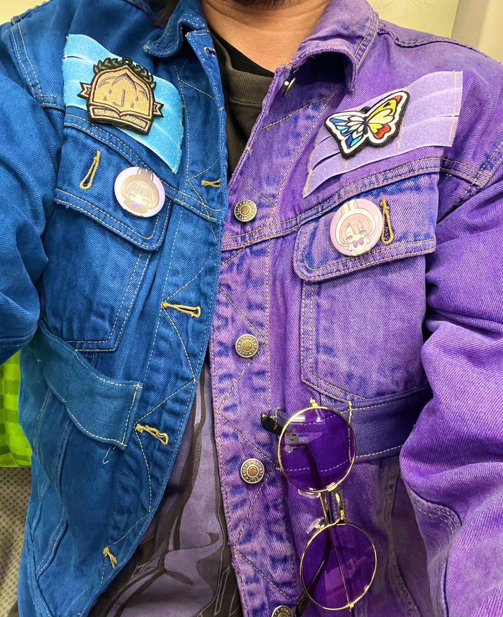 推しアピールするために作った概念デニムジャケット ケミカル