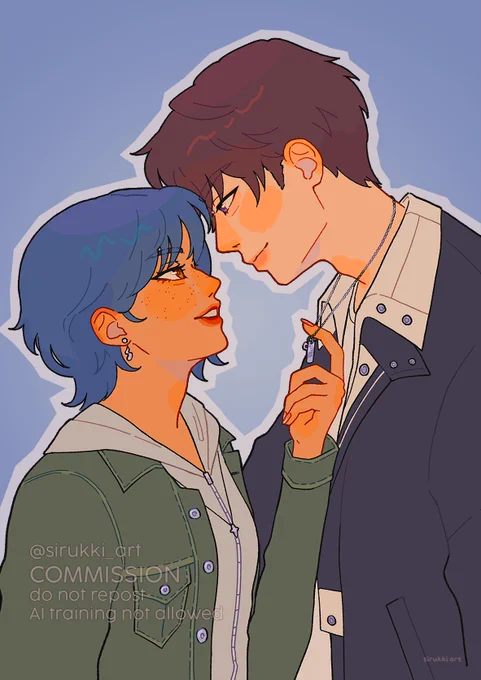 Commission of Caleb and MC #lads #LoveandDeepspace