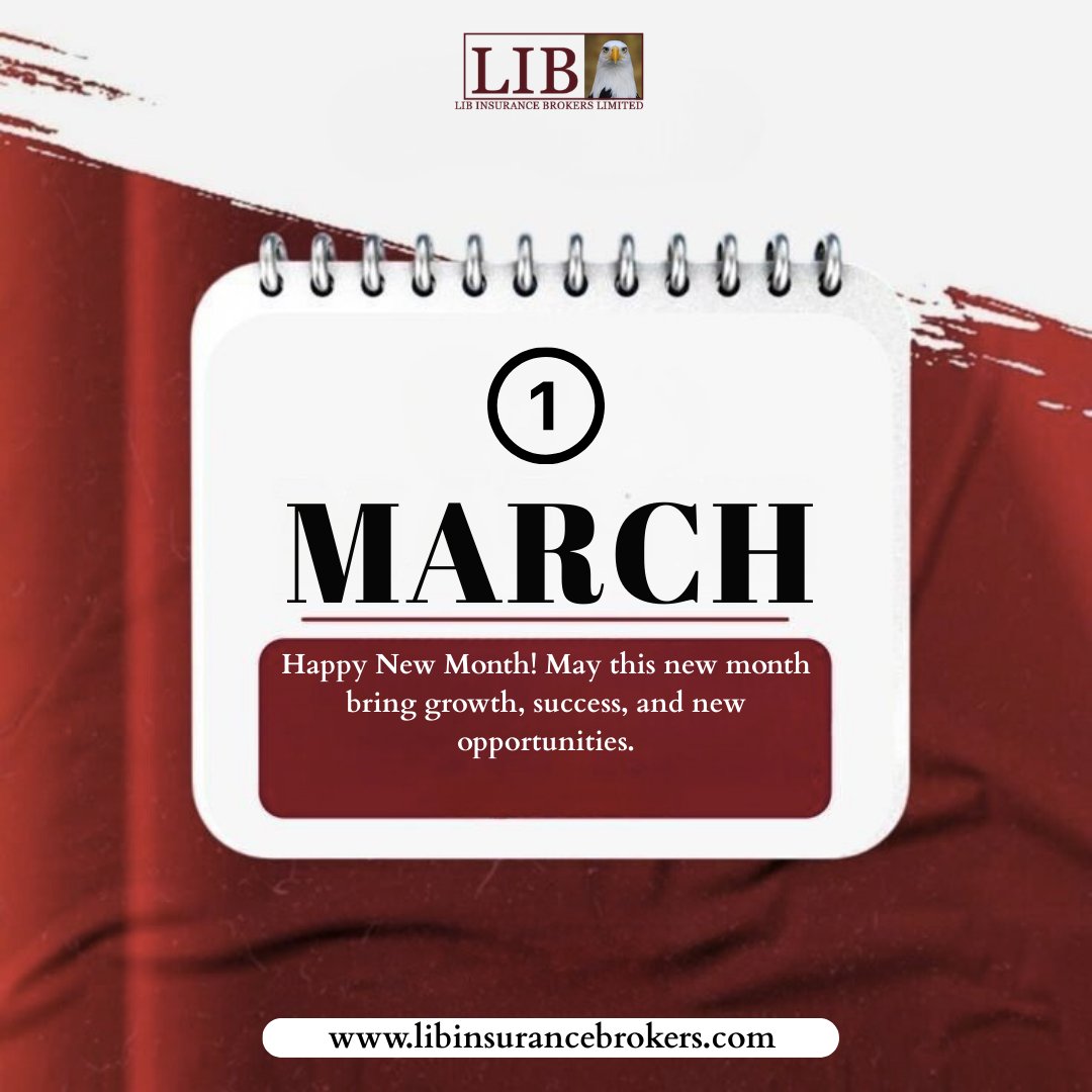 BrokerLib's tweet image. New Month, New Wins!🎉
Wishing you success and prosperity all through the month.

#happynewmonth
#marchforwardwithconfidence
#protectionforyou
#libinsurancebrokers