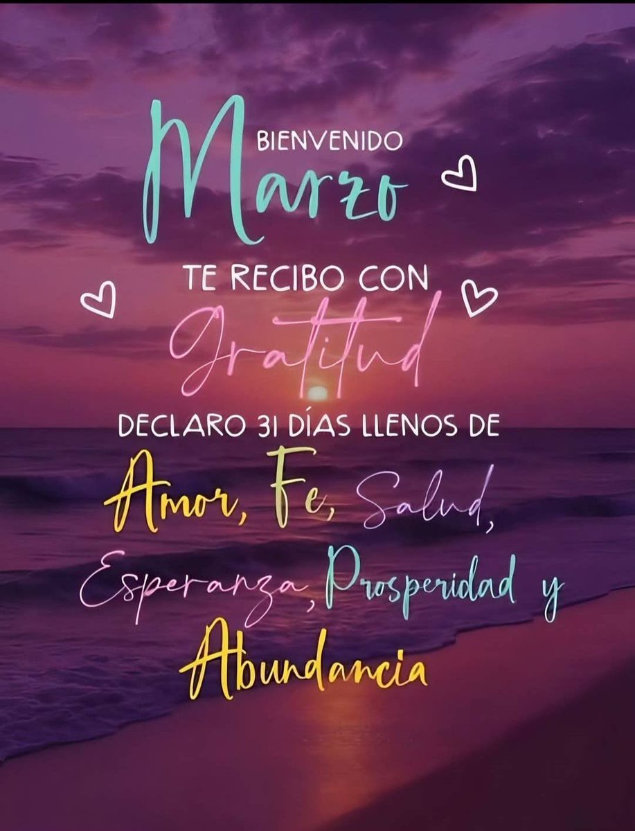 Bienvenido #Marzo2026 y la primavera.

Soy bendecido, soy abundante, soy saludable, soy querido 🥰 y amado. Lo tengo todo en esta vida y agradezco a Dios por las bendiciones.

Todo lo mejor para todos en este mes ✨🙏🏼🌻.