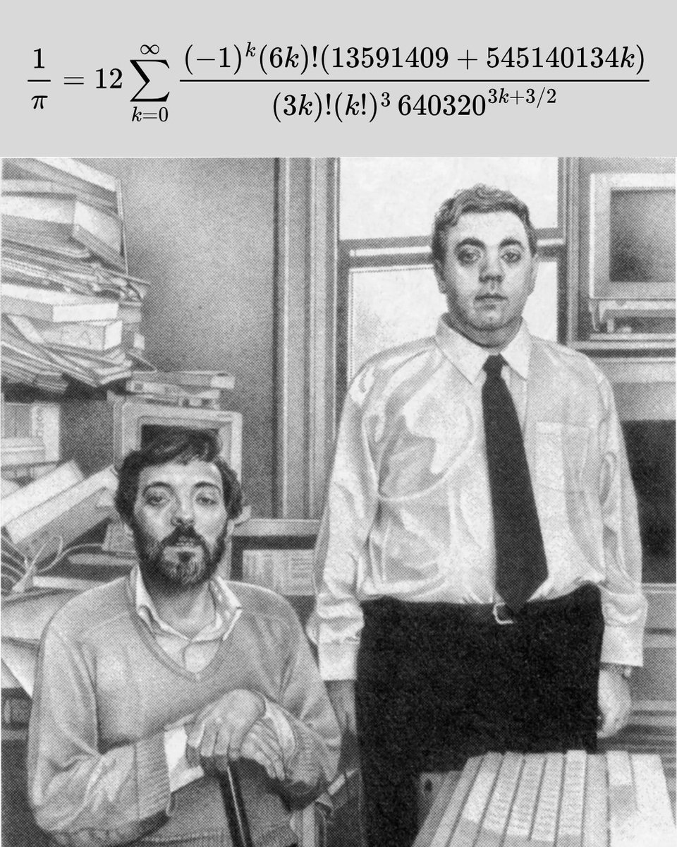 Math_files's tweet photo. Near the end of the twentieth century, the Chudnovsky brothers proposed this formula for computing π: https://t.co/iIwmIQZcoN