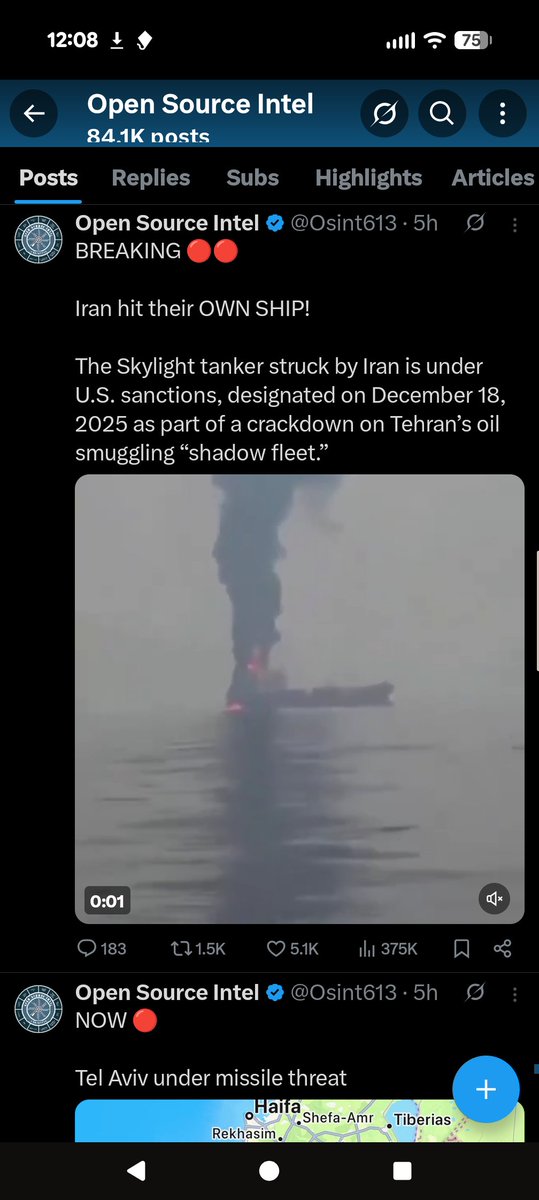 s41675's tweet photo. @Mrgunsngear their own tanker that's under sanctions https://t.co/XkkRsTYiML
