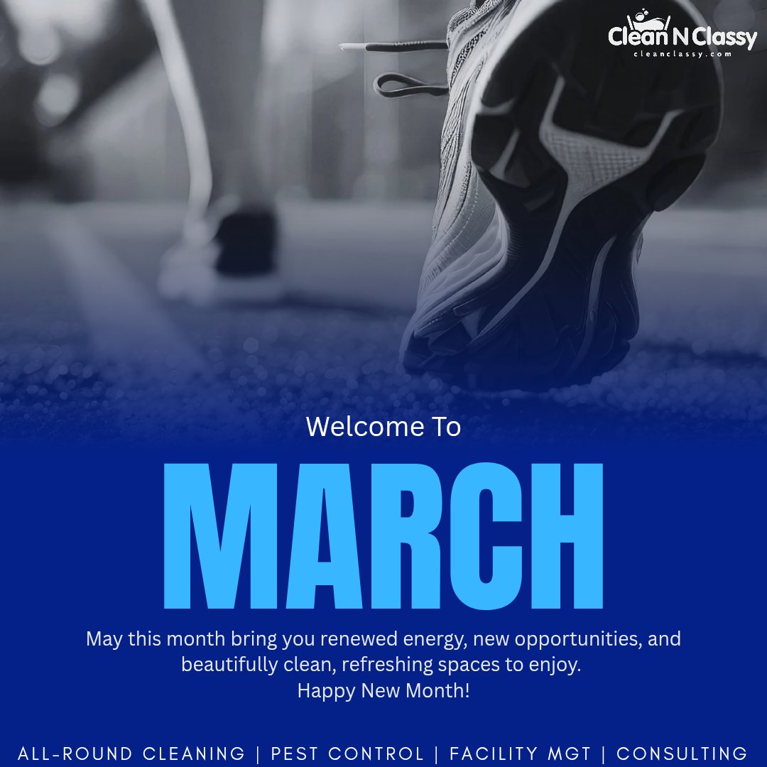 cleanclassyng's tweet photo. Here is to a March filled with brightness, productivity, and a little extra sparkle in your homes and workplaces. 

Thank you for choosing Clean N Classy. We look forward to serving you all month long!

...Protecting people, enhancing lives.

#CleanNClassy #HelloMarch #March https://t.co/URtv9g68FG