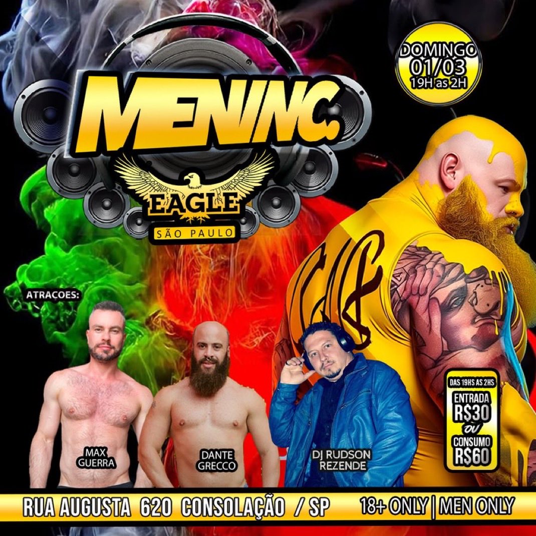 guerramax_'s tweet photo. Hoje é dia de @eaglesaopaulo e eu quero ver você lá comigo! Vem curtir a noite do jeito que a gente gosta 🔥 https://t.co/JVVitIUi4R