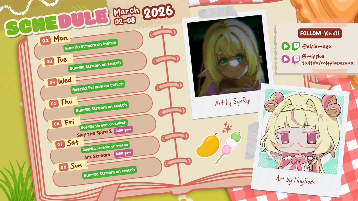 proj_orbit's tweet photo. Ohaiyo! Good morning, minna-san! ✨

MagoMaho Weekly Schedule for March 2nd-8th 2026 is here. @YufiMago will be doing Guerilla Stream on her Twitch. Be there!😍

#proj_orbit #malaysiavtuber #magomaho https://t.co/eo4obY83C2