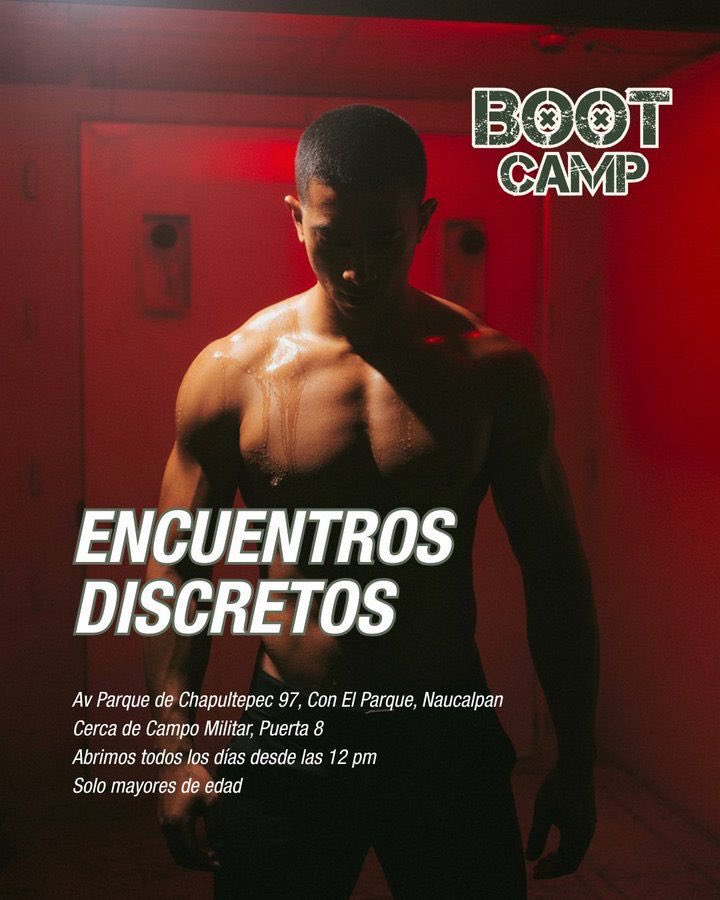 Boot_Camp_MX's tweet photo. ¡Date la vuelta hoy Domingo! 😉
El lugar perfecto para terminar la semana con la energía masculina que nos gusta. 🪖
📍Estamos cerca de la Puerta 8 del Campo Militar.
#BootCampMX #Cruising https://t.co/t2dxCgxh2x
