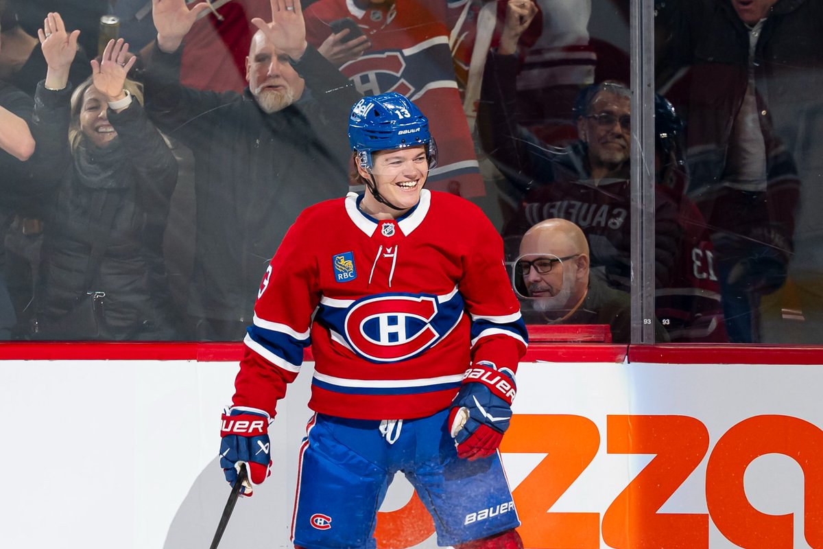 Cole Caufield has an NHL-high 16 goals since January 1st.

#GoHabsGo