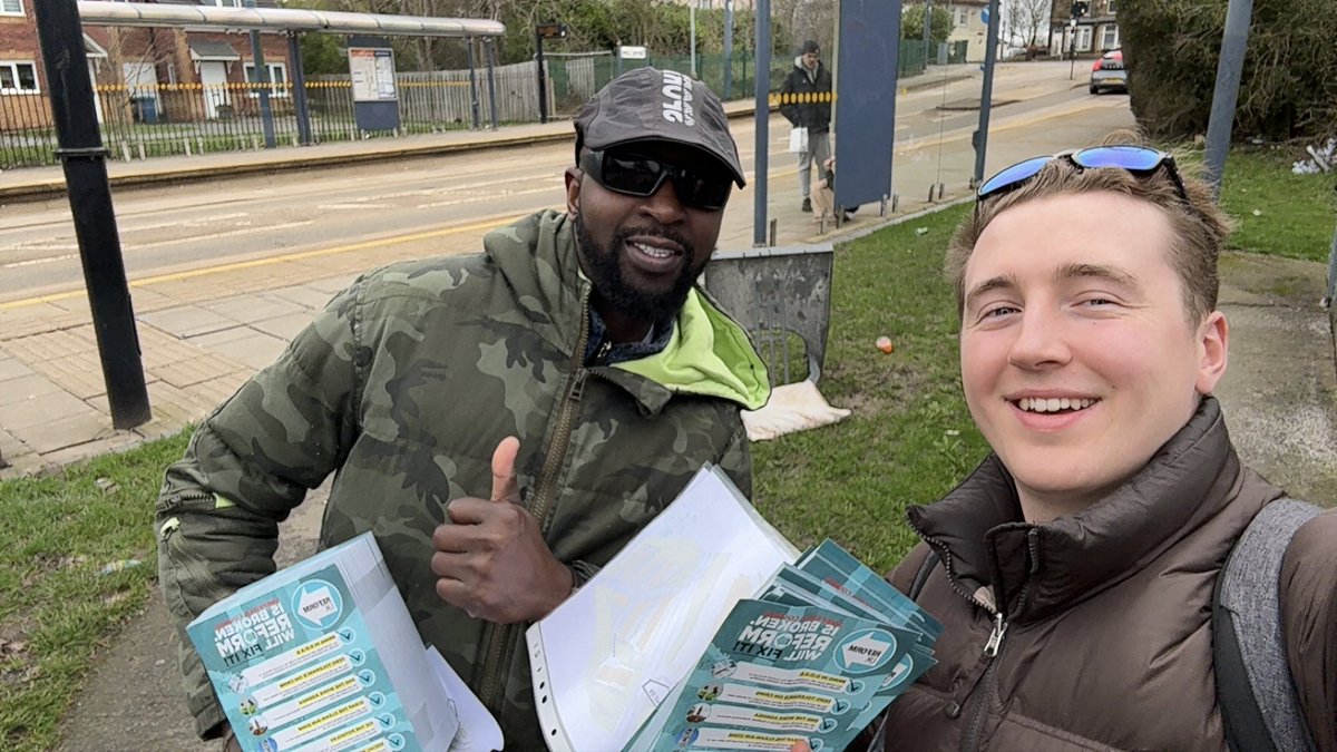 Just had a great afternoon leafletting with my friend Layo, one of our most determined volunteers at Reform Sheffield.

He told me how people keep stopping him to ask why a Nigerian man is supporting Reform UK, claiming we’re “racist”.

I think that assuming someone’s political