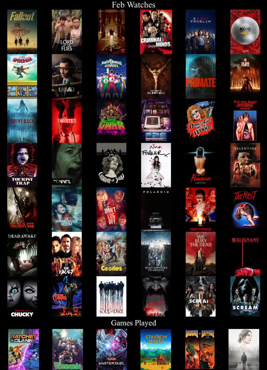 Everything I watched and played in Feb