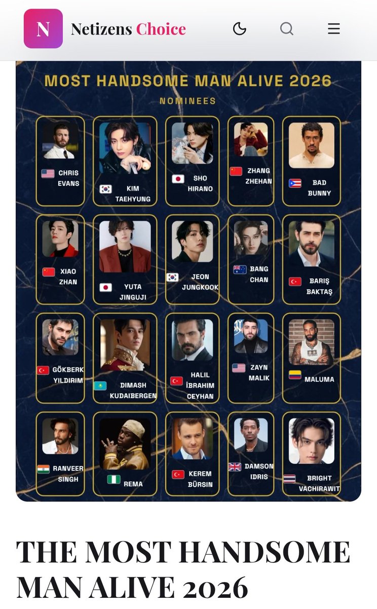 vanessaalthea26's tweet photo. Originally, Kim Soo-hyun wasn’t included in The Most Handsome Man Alive 2026 poll on the Netizen Choice app, but now he has finally been added to the list. So pls keep voting for KSH. https://t.co/qYBP1v84uC