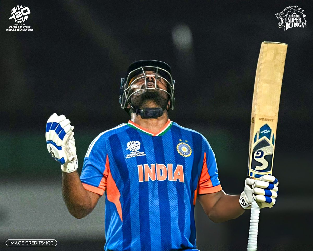 SANJUUUUU! 🥹🥹

You brought us to the Semi-Final! 🇮🇳

#WhistlePodu #T20WorldCup 
📸: ICC