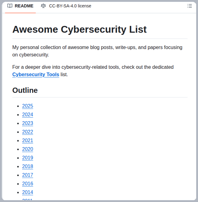 tom_doerr's tweet photo. Collection of cybersecurity blog posts and papers

https://t.co/EDZ04FPRrs https://t.co/LxEO89pjeb