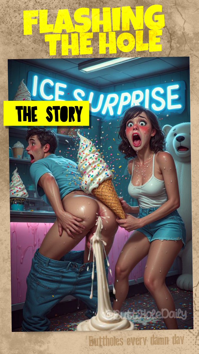 ButtholeDaily's tweet photo. Think ice cream comes from machines?
Wrong. This guy drops a full vanilla swirl with rainbow sprinkles… right out his butthole 🍦💦

You ever seen a hole dispense dessert? 😏
Like if you’re hungry now, comment your wildest food play fantasy! #nsfw #anal https://t.co/aXu8FnBDkd