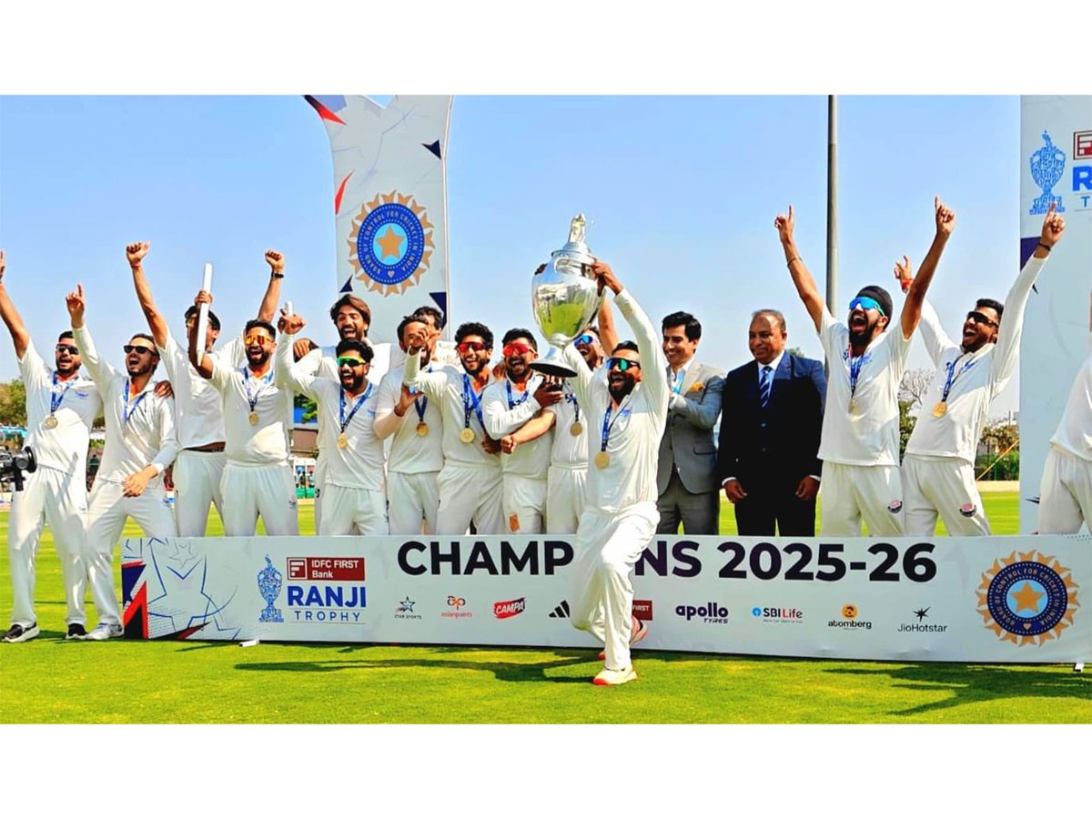 RisingKashmir's tweet image. The ‘Fab Five’ of Jammu and Kashmir’s maiden #RanjiTrophy triumph

#RanjiTrophyFinal
#ranjitrophy2026
#RanjiChampions
 risingkashmir.com/the-fab-five-o…