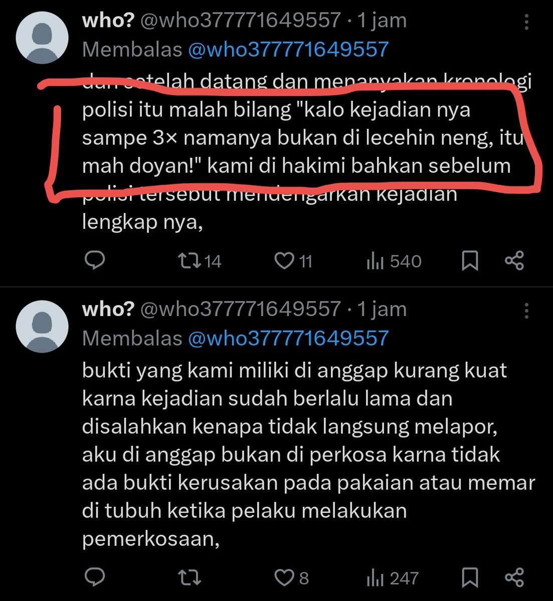 Cowok idiot ini, cacat otaknya....(bahkan disebut hewan, hewannya yang kasian disamain) 

Ini part paling jahannam, saya pernah baca... Cewek diperkosa berkali-kali itu nggak bisa disebut doyan. 

Perempuan diperkosa juga masih bisa orgasm, bahkan ada kasus korban bisa bersimpati