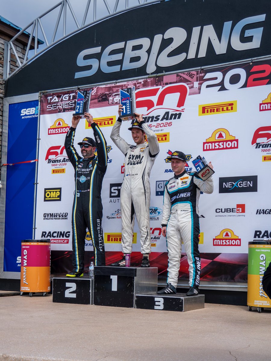 RacingAmerica's tweet image. And just like that, the 2026 TA season has officially begun. Congratulations to our Sebring Podium finishers! #racing #transam