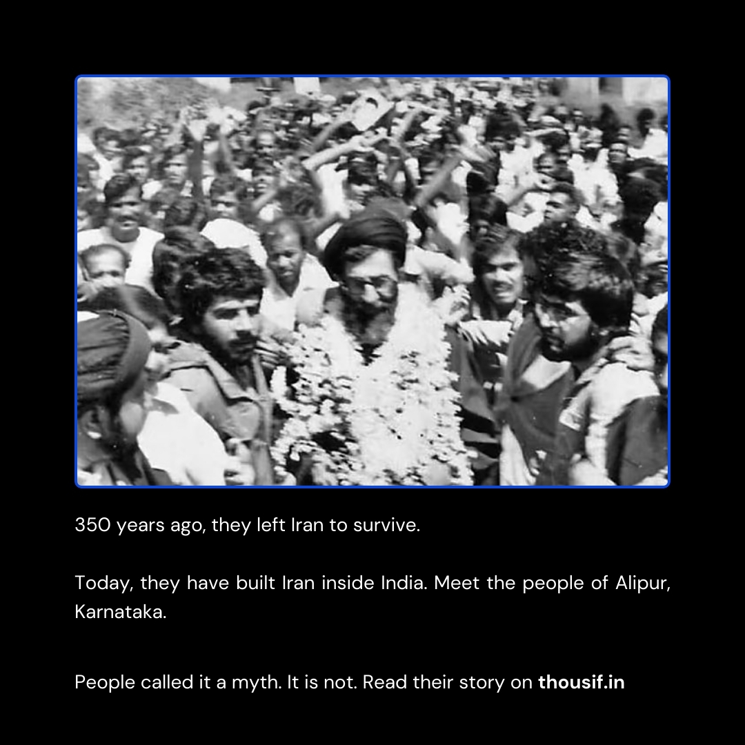 THOUSIFIncINDIA's tweet photo. 350 years ago, #ShiaMuslims fled persecution by the Mughals and settled in a small village called #Alipur, #Karnataka. 

Today, Alipur is 99% Shia Muslim. Roads are named after Iranian leaders.

Not a story you will find in textbooks. Read full story on https://t.co/OA58z1Pf3I https://t.co/84DzmUzCRM