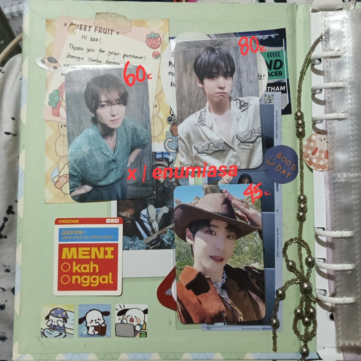 enumiasa's tweet photo. 𐙚 . want to sell | lfb | ateez gh1 pcs

📍JAKARTA, ID

- all on hand!
- keep with dp 50%
- split pay OK!
- More TnC on bio!

t. wts golden hour part 1 atz poca looking for album work yunho yeosang cowboy sluky ngambek https://t.co/31FOh9aLiS