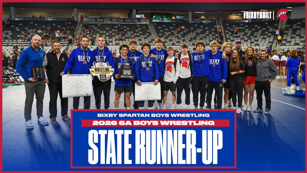 With two champions, six finalists, ten medalists, and 143.5 team points, your Spartans finish as 6A Boys Runners-Up at the 2026 OSSAA State Championships!

#BixbyBuilt 🔴🔵