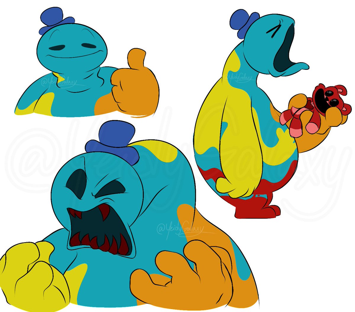 YeidyGalaxy's tweet image. Doey drawings bc I miss him #poppyplaytime #poppyplaytimechapter4 #doeythedoughman #fanart