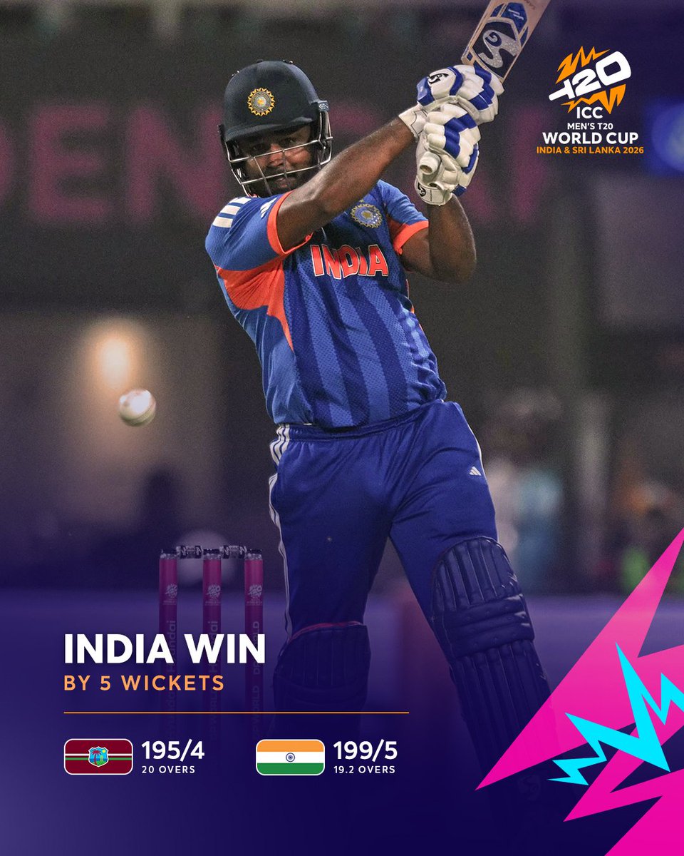 DeepakMishradmo's tweet photo. India seal the #T20WorldCup 2026 semi-final spot with an emphatic victory over West Indies 👏

📝: https://t.co/gKYNfgwC0e…
@T20WorldCup https://t.co/ERscs5fS83