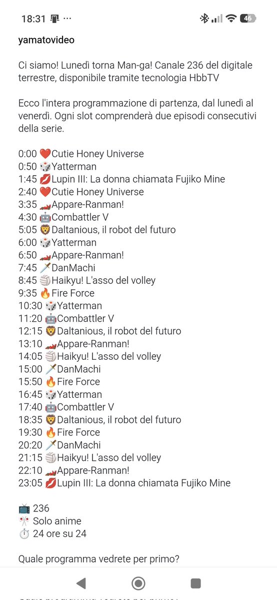 Da domani sul 236 del digitale terrestre (solo su TV connesse a internet)
