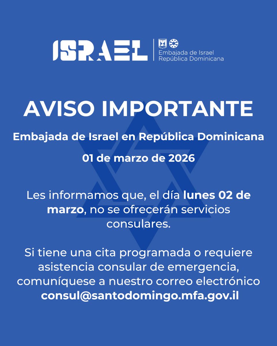 Israel en Rep. Dom. tweet media