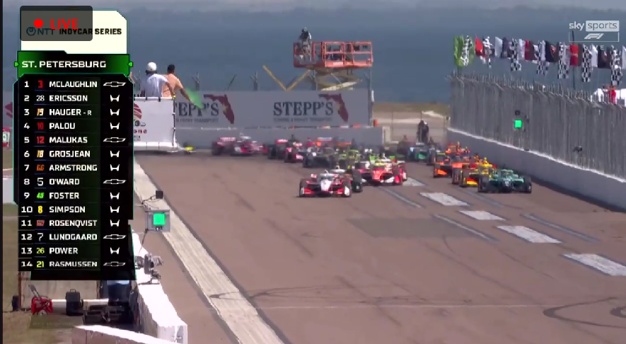MsportXtra's tweet image. #Indycar #StPete #FirestoneGP Green, green, green.... #MsportXtra @TomGaymor