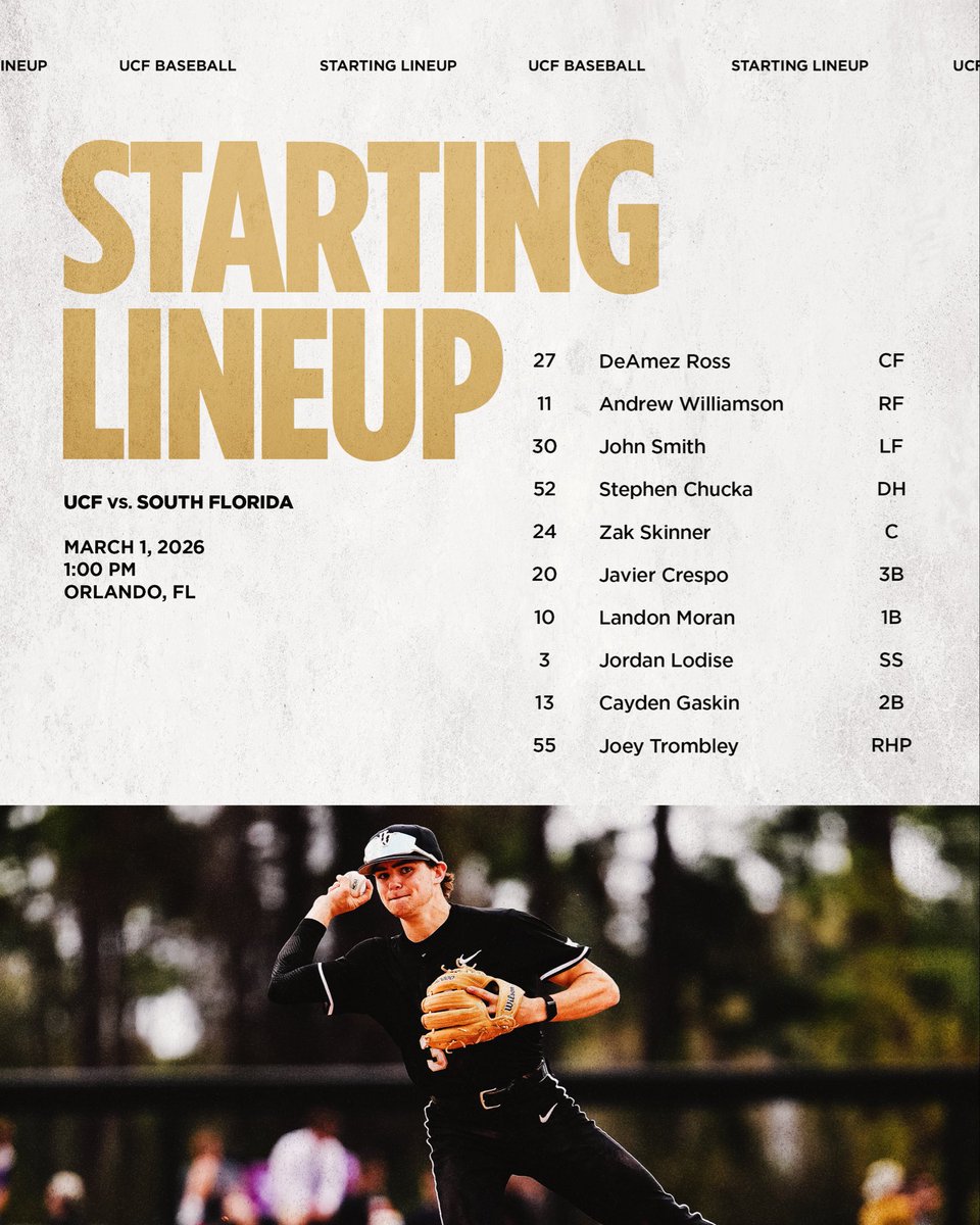 Sunday starters🔥
🔗 linktr.ee/ucfbaseball