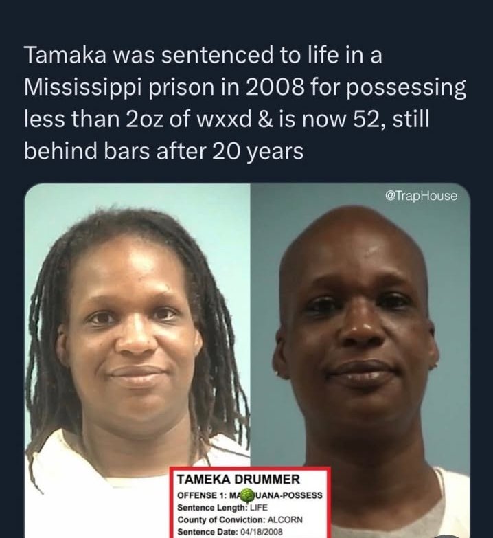 20 yrs inside and still counting for 2 ounces (weed)