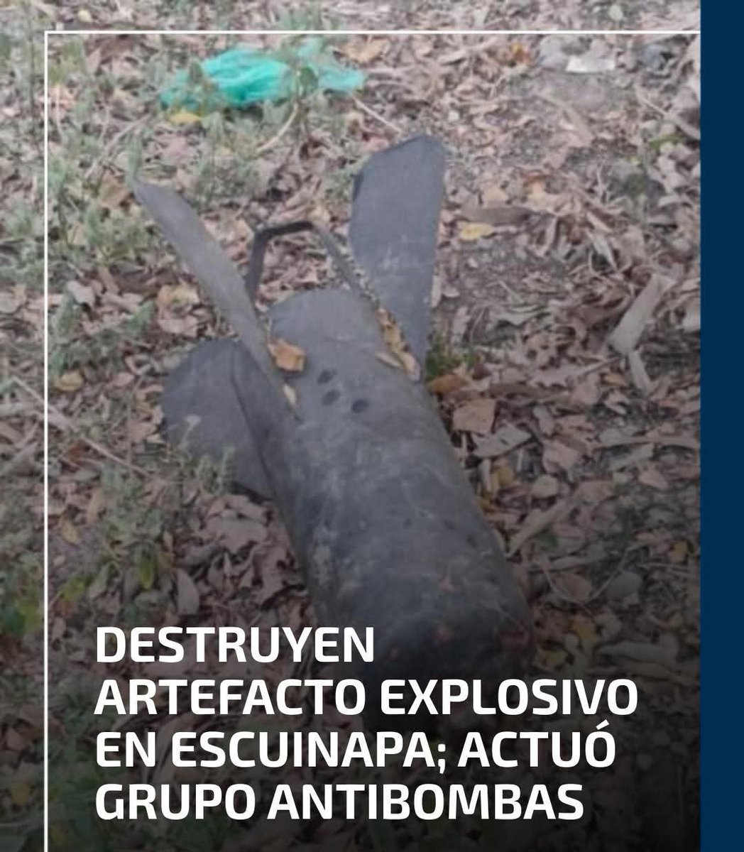 JesusColio's tweet photo. Destruyen artefacto explosivo en Escuinapa; actuó grupo antibombas https://t.co/JQr3igfX2w