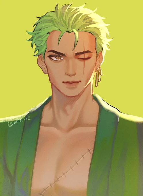 Drew Zoro as my birthday gift for a friend who loves him #zoro #RoronoaZoro #ONEPIECE #art