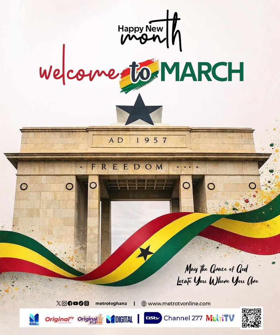 metrotvgh's tweet photo. Welcome to March. Just as our freedom stands tall, may your dreams rise boldly this month.🇬🇭

#MetroTV #HappyNewMonth https://t.co/hVKJ3cQ6D2