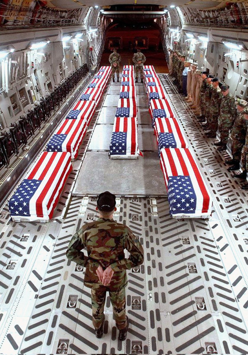 When the coffins return, will Donald Trump have the nerve to tell the families of the dead soldiers that sending them to die in the Middle East,thousands of miles from America’s borders,was somehow "Defending America"?