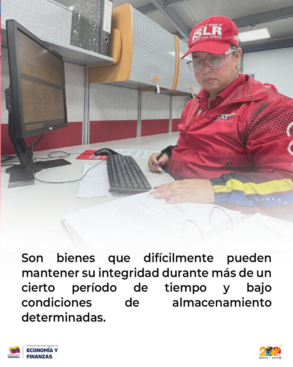 ¿Sabes qué son los bienes perecederos?  🇻🇪❤️

Son aquellos productos que, debido a sus características naturales, pueden perder su integridad y calidad en poco tiempo si no se mantienen bajo condiciones específicas de almacenamiento. 

#Seniat #Venezuela