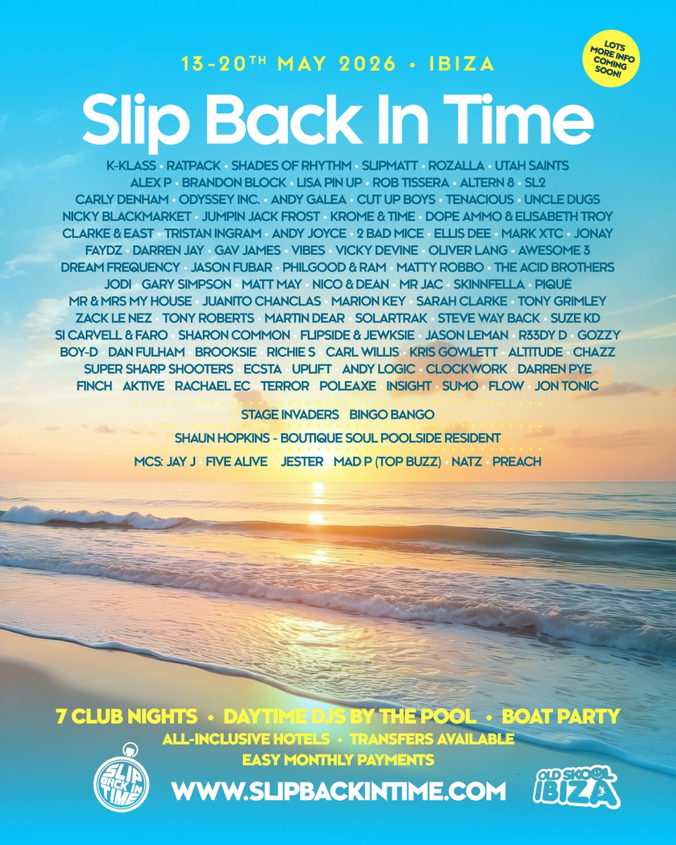 Slip Back In Time 💙 Old Skool Ibiza tweet media