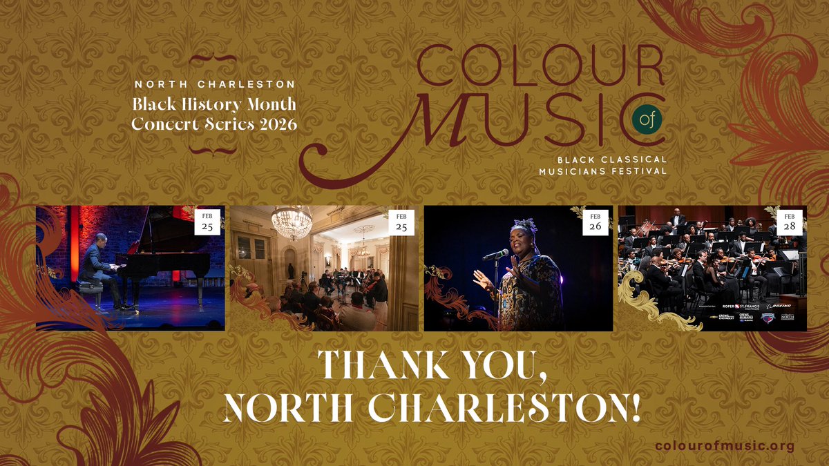 The success of our Black History Month Series would not have been possible without the visionary support of our sponsors and patrons. 

Roper St. Francis Healthcare | Boeing | Crews Subaru | Crews Chevrolet | South Carolina Stingrays | The City of North Charleston

Thank you!