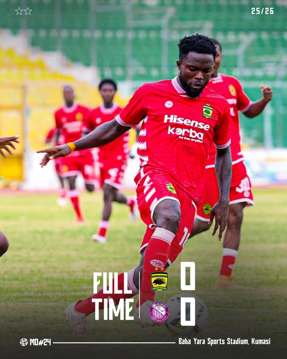 It ended in draw at Babayara.
Another disappointing result from our team.

What really went wrong today?

Let’s interact!

#GPL
#AsanteKotoko
#kotokoultras