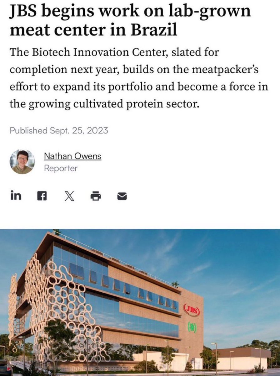 JBS is one of the big four meat processors. They are part of the monopoly that controls meat prices in the United States and continues putting local ranchers out of business. Now they are going to start making Bill Gates cancer meat?!

This will allow them to use their monopoly