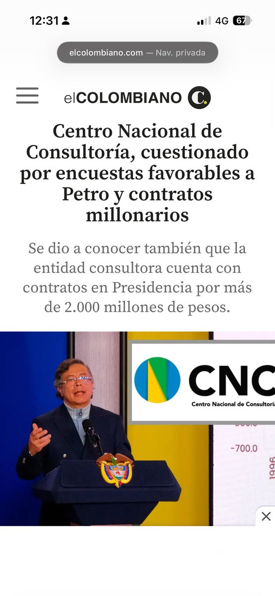 Esta sí que es la imagen del día. Petro celebrando su supuesta imagen positiva que midió CNC, firma a la que contratan por miles de millones.