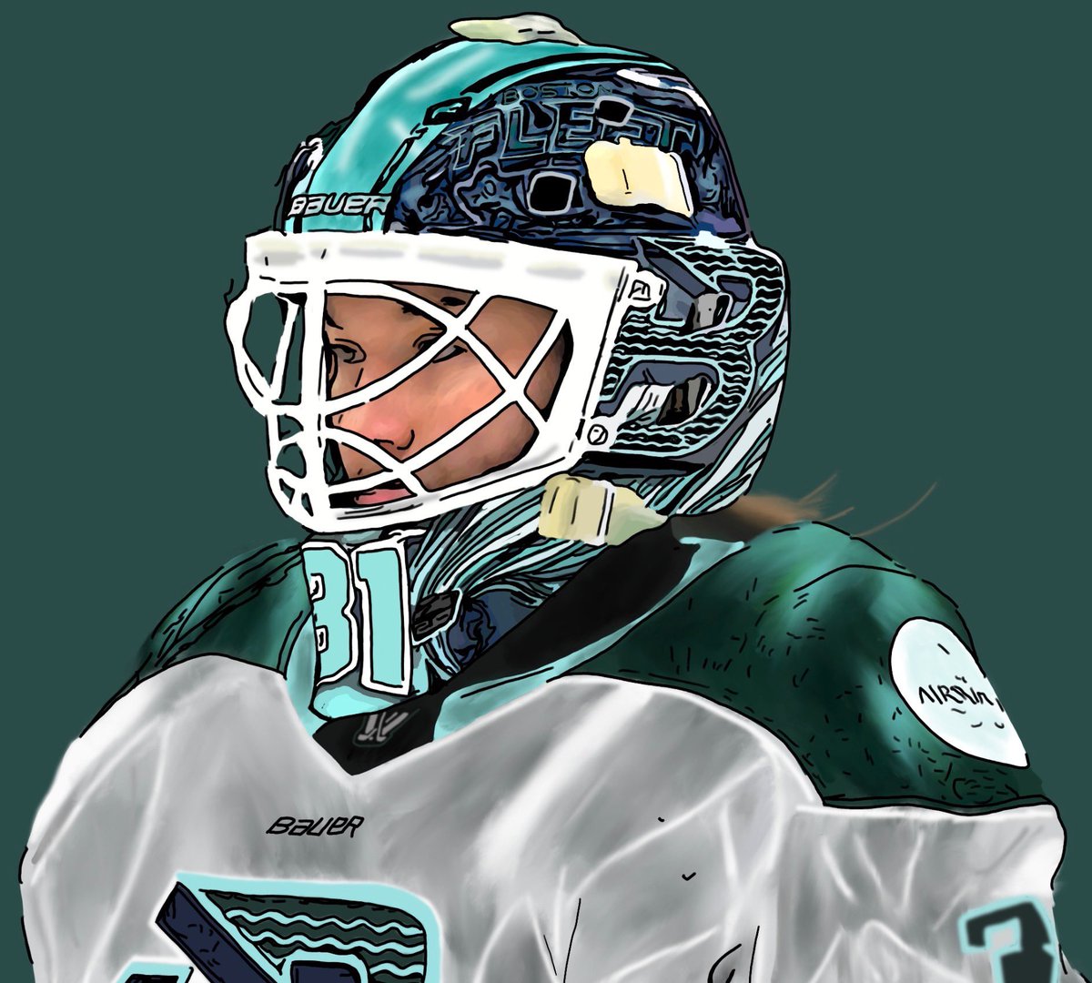 THIRTY AND THRIVING ⭐️ 

Aerin Frankel has recorded her 30th career win ‼️ 

in celebration of it I decided to do my first ever <a href="/PWHL_Boston/">Boston Fleet</a> drawing ✍️