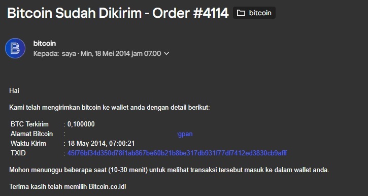 Donhavid's tweet photo. @indodax  selamat ultah yang ke 12 buat indodax, ini memori pertama pas beli btc di platform https://t.co/Ets3lSZOwT https://t.co/Se6Hzvs9eY